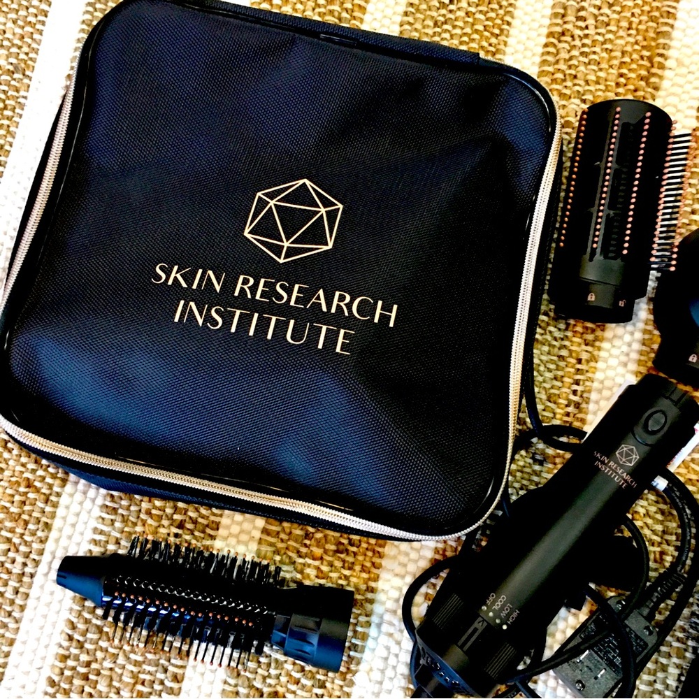 Skin Research Institute SRI hair dryer styler set case 5 attachments beautician